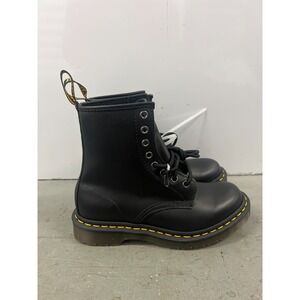 Dr. Martens 1460 Lace Up Combat Boots Womens Black Smooth Leather Comfort - US 6